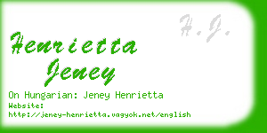 henrietta jeney business card